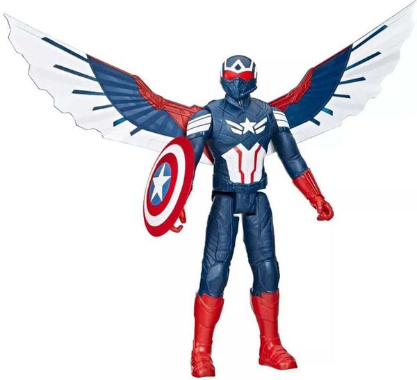 MARVEL HASBRO CAPTAIN AMERICA BRAVE NEW WORLD - TITAN HEROES CAPTAIN AMERICA DELUXE TITAN FIGURE