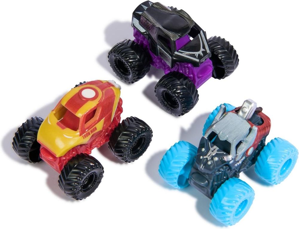 MARVEL MONSTER JAM: MINI JAMS - THOR / BLACK PANTHER / IRON MAN 3 PACK HASBRO