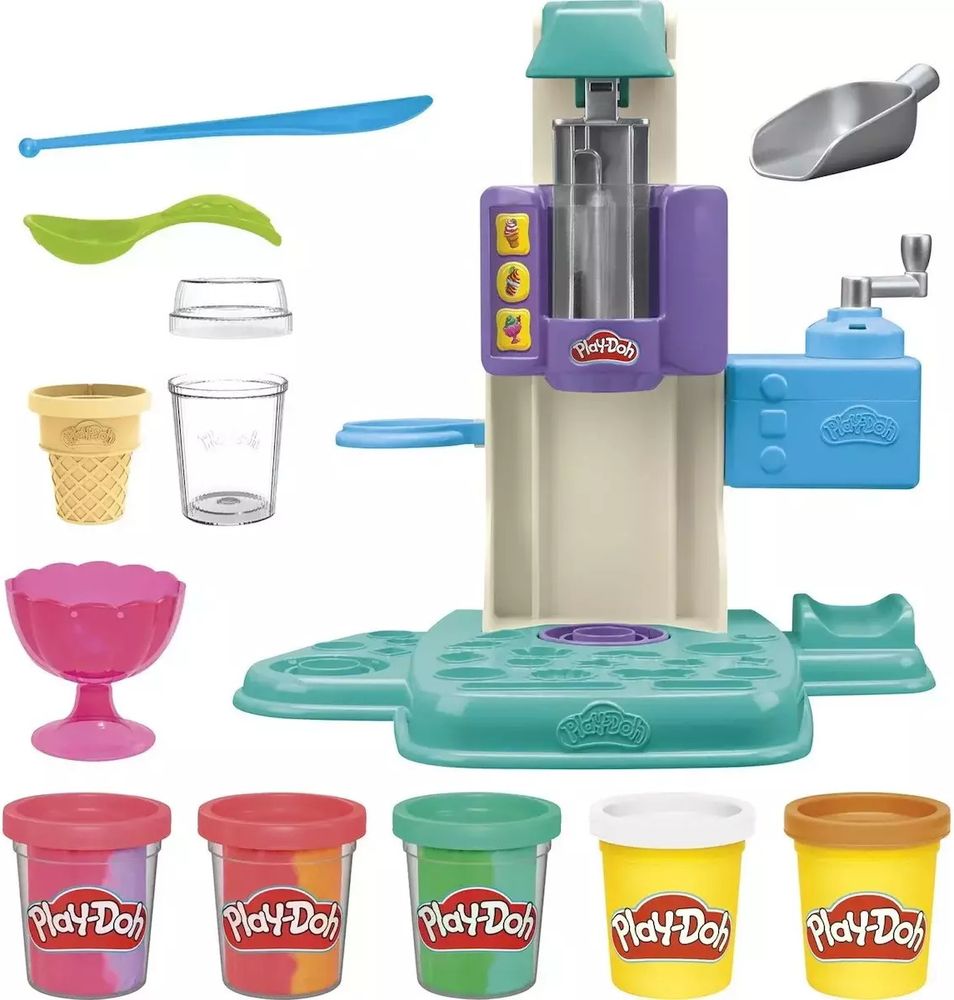 RAINBOW SWIRL ICE CREAM PLAYSET PLAY-DOH HASBRO (G0028) HASBRO
