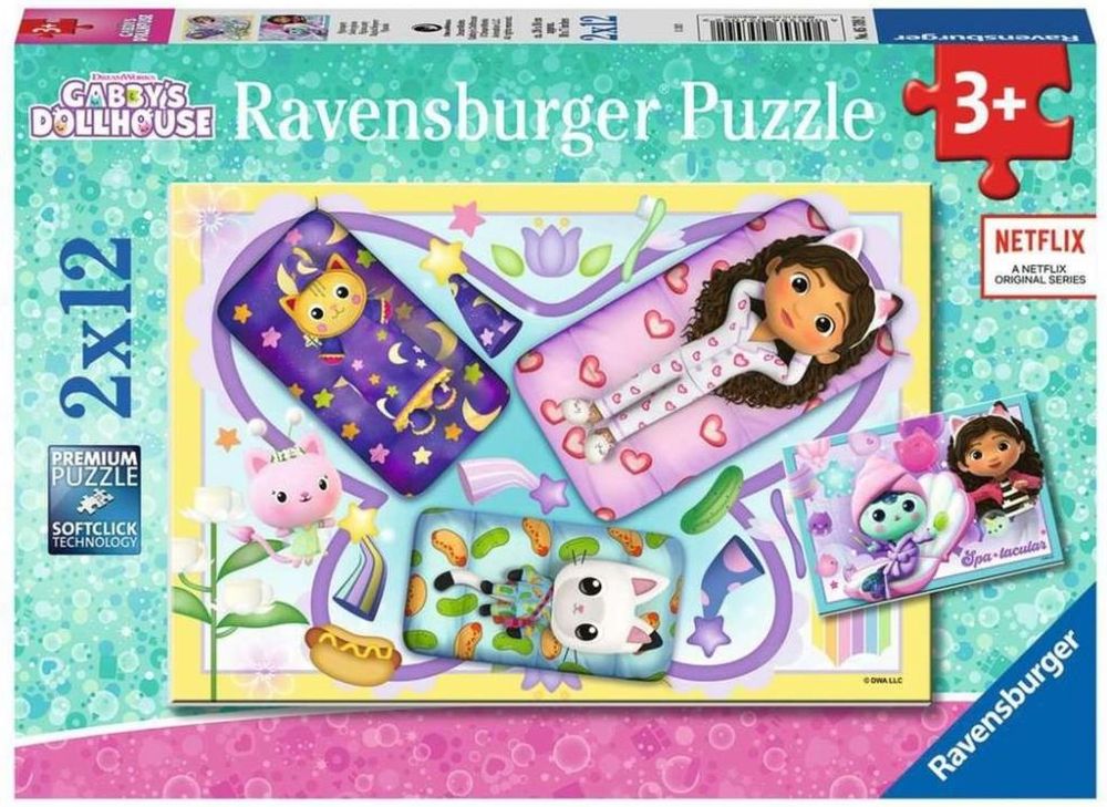 ΠΑΖΛ GABBY'S DOLLHOUSE RAVENSBURGER 2Χ12 24ΤΜΧ RAVENSBURGER
