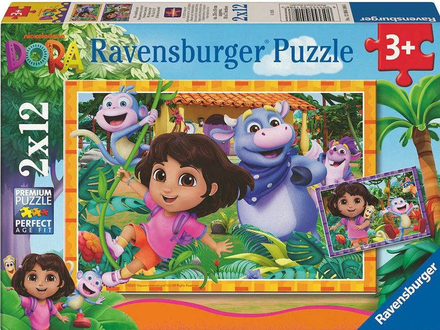 ΠΑΖΛ ΝΤΟΡΑ Η ΕΞΕΡΕΥΝΗΤΡΙΑ RAVENSBURGER 2Χ12 24ΤΜΧ RAVENSBURGER