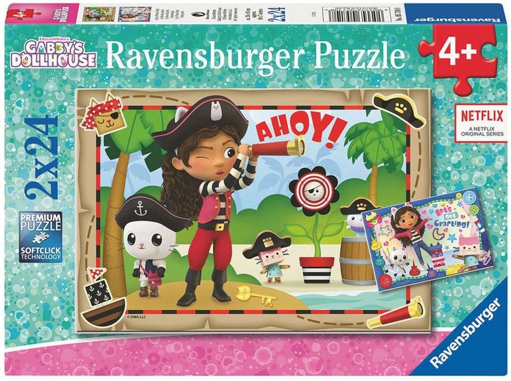 ΠΑΖΛ GABBY'S DOLLHOUSE RAVENSBURGER (2Χ24) 44 ΚΟΜΜΑΤΙΑ RAVENSBURGER