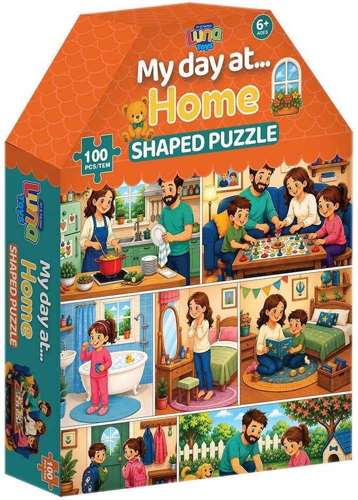 ΠΑΖΛ LUNA TOYS Η ΜΕΡΑ ΜΟΥ ΣΤΟ ΣΠΙΤΙ 100 ΤΜΧ