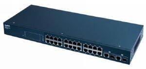 ZYXEL ES-1124 24-PORT UNMANAGED FAST ETHERNET SWITCH WITH 2 GIGABIT PORTS