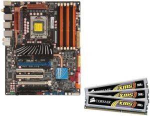 ASUS P6T DELUXE/OC PALM + CORSAIR DHX DDR3 6GB TR3X6G1600C8