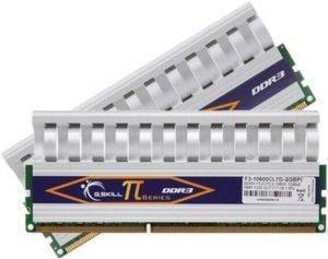 G.SKILL F3-10600CL7D-2GBPI 2GB (2X1GB) DDR3 PC3-10600 1333MHZ PI SERIES DUAL CHANNEL KIT