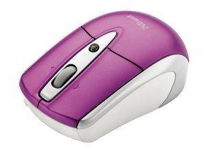 TRUST RETRACTABLE LASER MINI MOUSE FOR MAC PINK