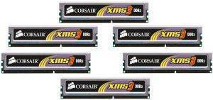 CORSAIR HX3X12G1333C9 12GB (6X2GB) XMS3 PC3-10666 (1333MHZ) TRIPLE CHANNEL KIT