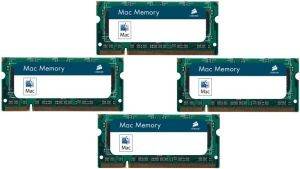 CORSAIR VSA4GSDSKIT1066 4GB (2X2GB) SO-DIMM DDR3 MAC MEMORY PC8500 1066MHZ DUAL CHANNEL KIT