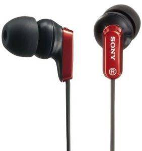 SONY MDR-EX35LPR IN-EAR HEADPHONES DEEP BASS RED