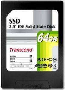 TRANSCEND TS64GSSD25-M SOLID STATE 2.5\'\' 64GB MLC IDE BLACK