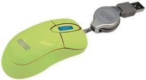 SWEEX MINI OPTICAL MOUSE RETRACTABLE CABLE USB GREEN