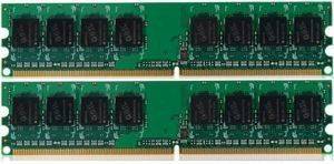 GEIL GG22GB800C5DC DDR2 2GB (2X1GB) GREEN SERIES PC6400 800MHZ DUAL CHANNEL KIT