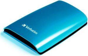 VERBATIM 500GB 2.5\'\' PORTABLE HARD DRIVE USB 2.0 CARIBBEAN BLUE