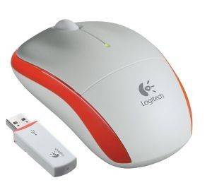 LOGITECH 910-001097 M205 CORDLESS NOTEBOOK MOUSE SILVER/ORANGE