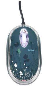 SAITEK EXPRESSION MOUSE WITH MOUSEPAD PETAL PRINT