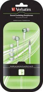 VERBATIM SOUND ISOLATING EARPHONES GREEN