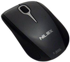 NILOX WIRELESS NANO MOUSE BLACK/SILVER 1600DPI