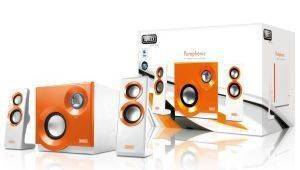 SWEEX 2.1 SPEAKER SYSTEM PUREPHONIC 60 WATT ORANGE