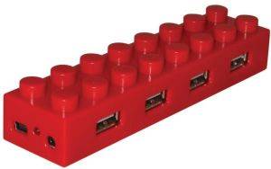 NOD USH-002 4PORTS USB 2.0 HUB RED