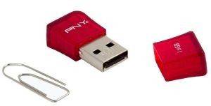 PNY USB STICK 16GB MICRO SLEEK RED