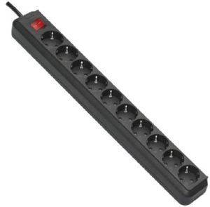 BRENNENSTUHL ECO LINE 10 SOCKET BLACK  