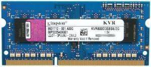 KINGSTON KVR800D3S8S6/2G VALUE RAM SODIMM 2GB PC3-6400