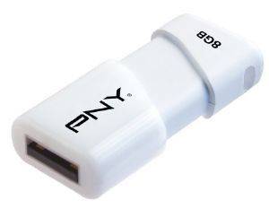 PNY USB STICK 8GB WHITE COMPACT ATT3