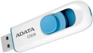 ADATA 16GB C008 CLASSIC SERIES FLASH DRIVE WHITE/BLUE