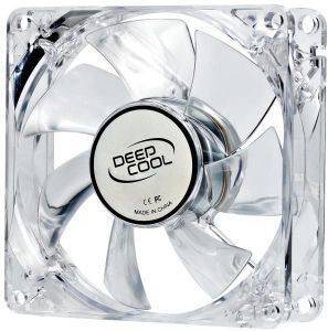 DEEPCOOL XFAN 80L/R 80MM TRANSPARENT FAN WITH RED LED