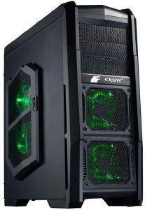 MS-TECH X4 CROW BLACK WITH GREEN LED FANS