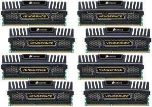 CORSAIR CMZ32GX3M8X1600C9 VENGEANCE XMP 32GB (8X4GB) PC3-12800 OCTO CHANNEL KIT BLACK