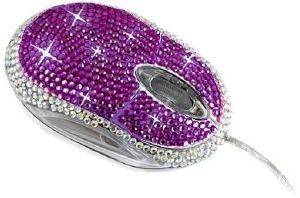 SATZUMA USB MOUSE DIAMONT PURPLE