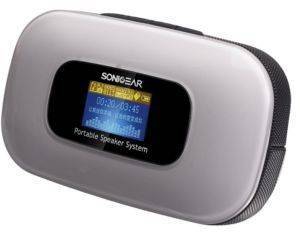 SONICGEAR GO! ION800 DAZZLE PORTABLE AUDIO WITH AM/FM RADIO AND LCD DISPLAY GREY METAL