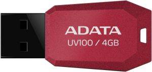 ADATA DASHDRIVE UV100 4GB USB2.0 FLASH DRIVE RED