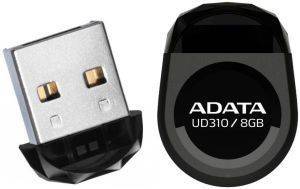 ADATA AUD310-8G-RBK DASHDRIVE DURABLE UD310 JEWEL LIKE 8GB USB2.0 FLASH DRIVE BLACK