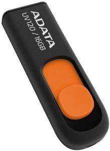 ADATA DASHDRIVE UV120 16GB USB2.0 FLASH DRIVE BLACK/ORANGE