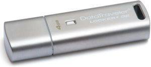 KINGSTON DTLPG2/4GB DATATRAVELER LOCKER+ G2 4GB USB2.0