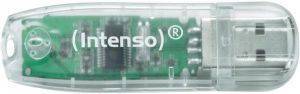 INTENSO 3502480 RAINBOW LINE 32GB USB2.0 FLASH MEMORY TRANSPARENT