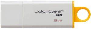 KINGSTON DTIG4/8GB DATATRAVELER G4 8GB USB3.0 FLASH DRIVE YELLOW