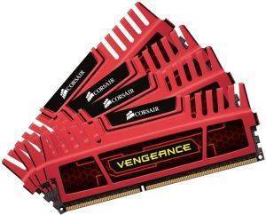 CORSAIR CMZ16GX3M4X2133C11R VENGEANCE 16GB (4X4GB) PC3-17064 QUAD CHANNEL KIT RED