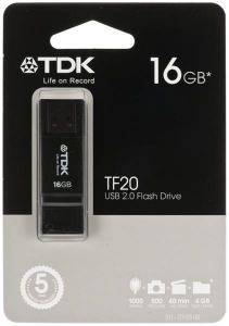 TDK TF20 USB2.0 FLASH DRIVE 16GB BLACK