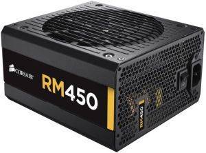 CORSAIR RM SERIES RM450 - 450 WATT 80 PLUS GOLD CERTIFIED FULLY MODULAR PSU