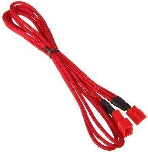 BITFENIX 3-PIN EXTENSION 60CM - SLEEVED RED/RED