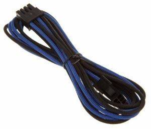 BITFENIX 6-PIN PCIE EXTENSION 45CM - SLEEVED BLACK./BLUE/BLACK