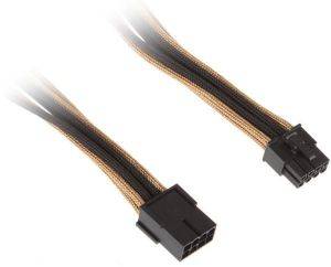 BITFENIX 8-PIN PCIE EXTENSION 45CM - SLEEVED GOLD/BLACK