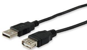 EQUIP 128850 USB 2.0 CABLE A-A 1.8M M/F EXT.BLACK