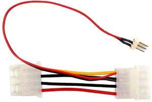 INLINE 3-PIN TO 4-POL MOLEX FAN ADAPTER CABLE