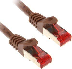 INLINE PATCH CABLE S/FTP CAT.6 RJ45 5M BROWN