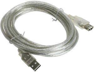 INLINE USB2.0 EXTENSION CABLE TYPE A 5M TRANSPARENT